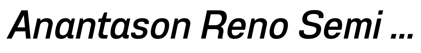 Anantason Reno Semi Condensed Medium Italic